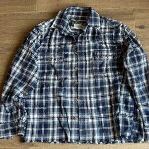 Mens Field & Stream Blue and White Flannel